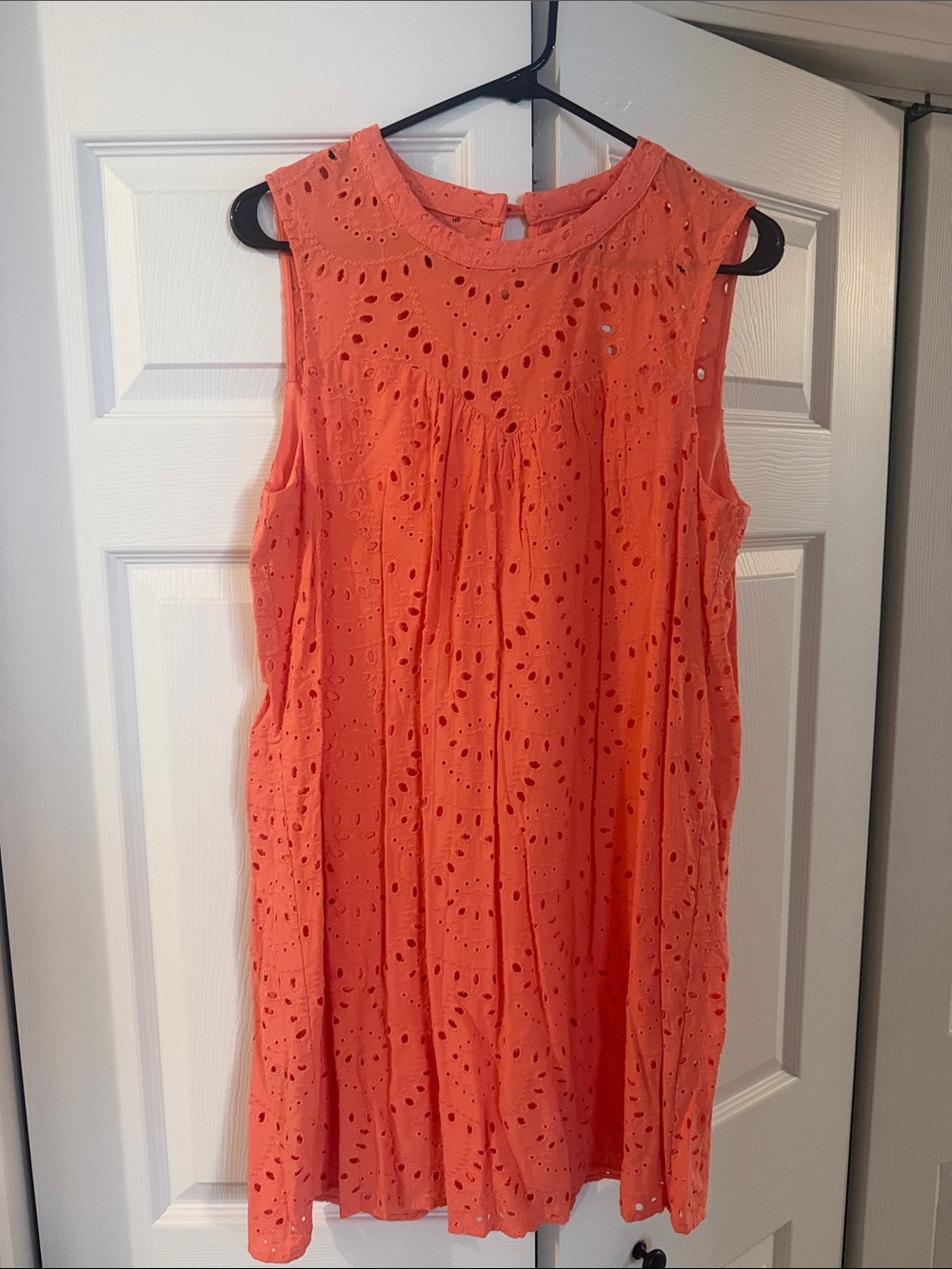 As U Wish Coral Eyelet Sleeveless Tunic NWT
